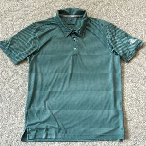 Adidas Men's Green Polo Shirt Medium